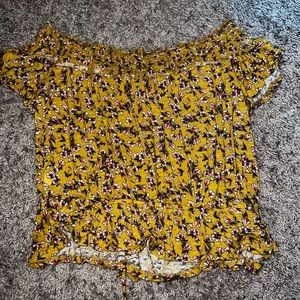 Yellow floral shirt